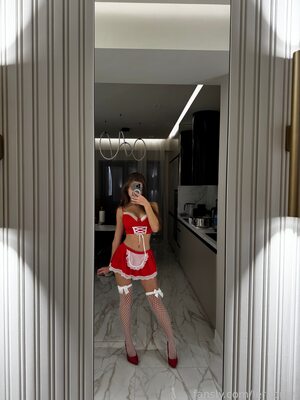 Picture tagged with: Skinny, Brunette, Lera Buns - Valeriia Makusheva - Valeria Titova, Cute, Eyes, Legs, Lingerie, Mirror, Russian, Selfie, Tummy