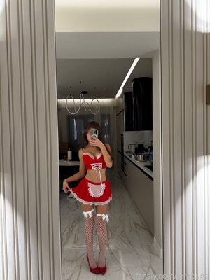 Picture tagged with: Skinny, Brunette, Lera Buns - Valeriia Makusheva - Valeria Titova, Cute, Eyes, Legs, Lingerie, Mirror, Russian, Selfie, Tummy