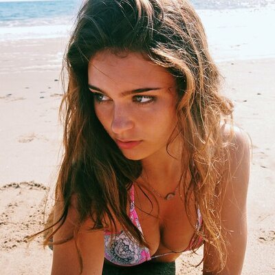 Picture tagged with: Skinny, Brunette, Sophi Knight, Beach, Bikini, Canadian, Cute, Eyes