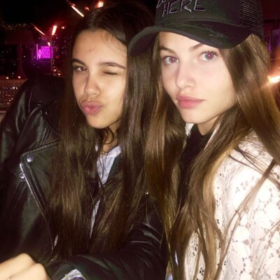 Picture tagged with: Skinny, Brunette, Thylane Blondeau, 2 girls, Celebrity - Star, Cute, Eyes, French, Safe for work