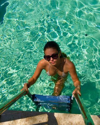 Picture tagged with: Skinny, Brunette, Thylane Blondeau, Bikini, Celebrity - Star, Cute, French, Pool, Safe for work